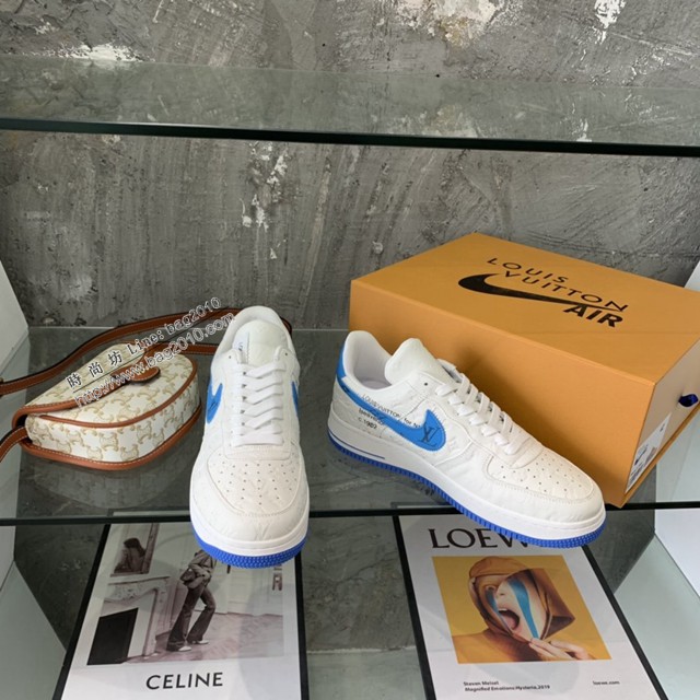 LV路易威登男士休閒運動鞋 Nike X Lv世紀大聯名22親友限定款運動板鞋 dx3145